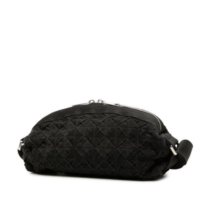Bottega Veneta Intrecciato Webbing Black Canvas