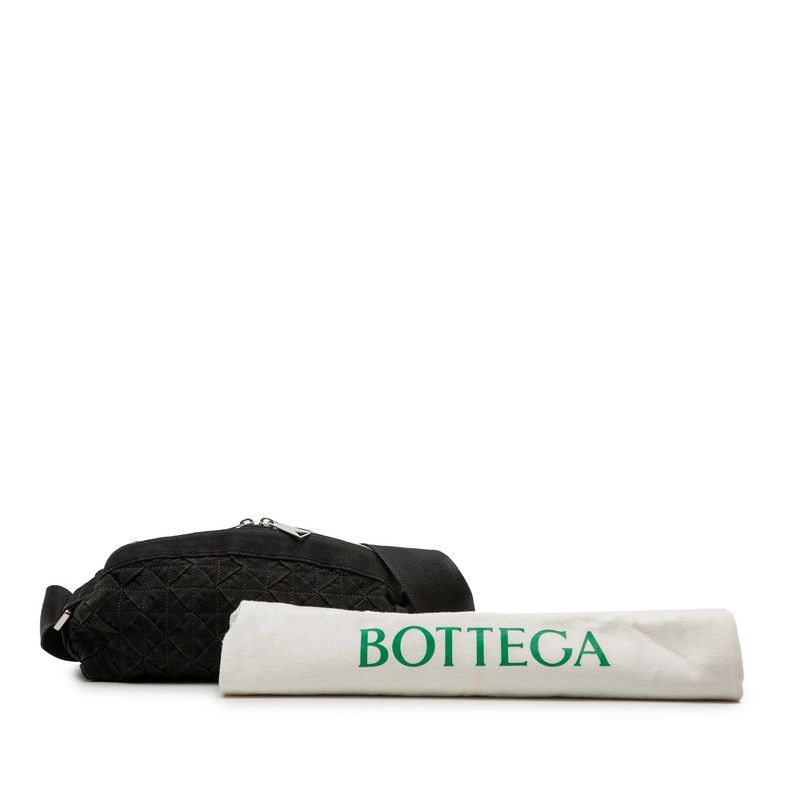 Bottega Veneta Intrecciato Webbing Black Canvas