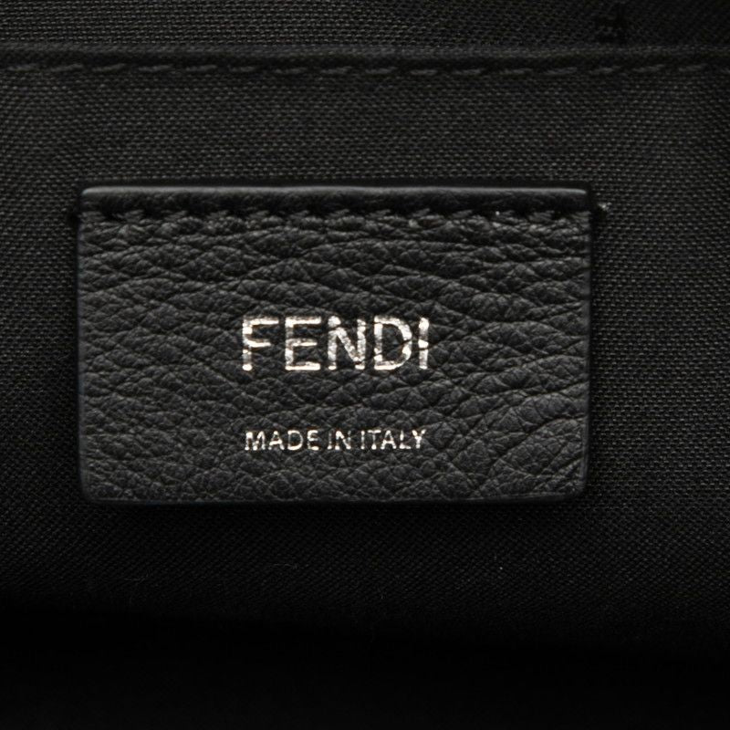 Fendi Vitheway Small 2-Way Shoulder Bag Black Leather Bijou