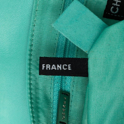 Chanel 2.55 Choco Bar Chain Shoulder Bag Turquoise Blue Lambskin