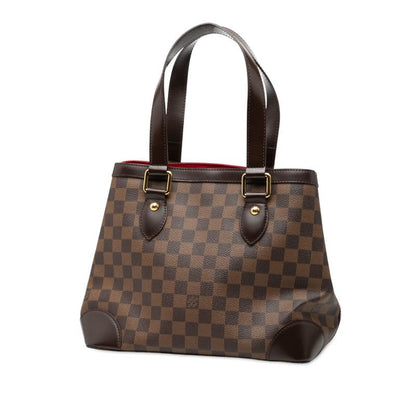 Louis Vuitton Damier Hampstead PM Tote Brown Leather