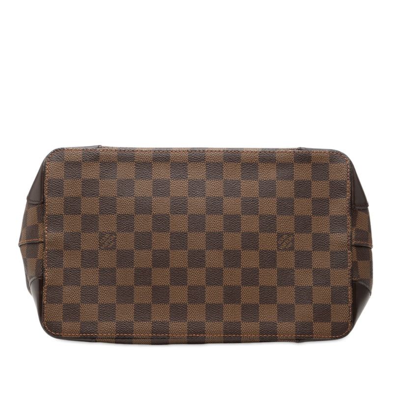 Louis Vuitton Damier Hampstead PM Tote Brown Leather