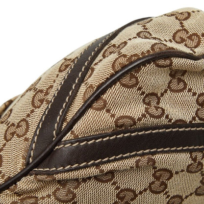 Gucci GG Canvas Abbey Crossbody Shoulder Bag Beige Brown