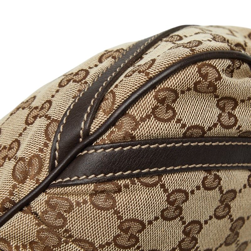 Gucci GG Canvas Abbey Crossbody Shoulder Bag Beige Brown