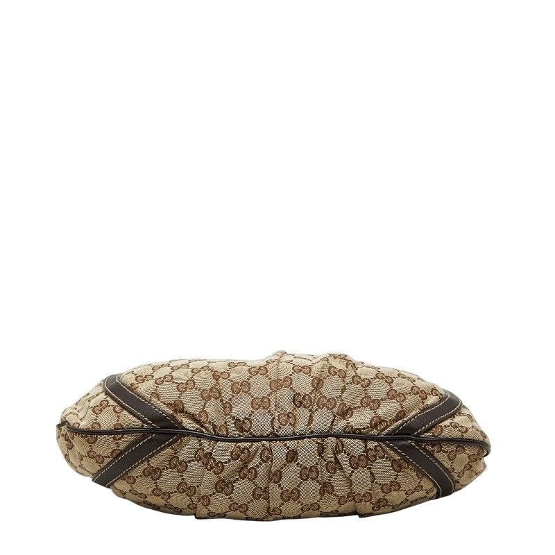 Gucci GG Canvas Abbey Crossbody Shoulder Bag Beige Brown