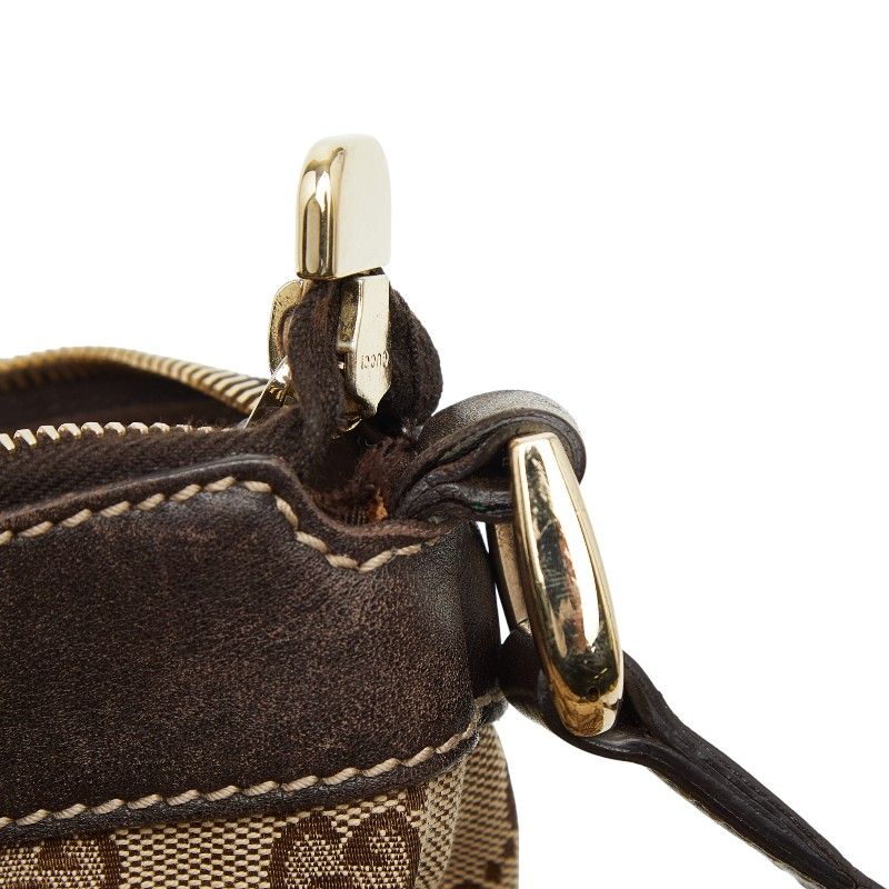 Gucci GG Canvas Abbey Crossbody Shoulder Bag Beige Brown
