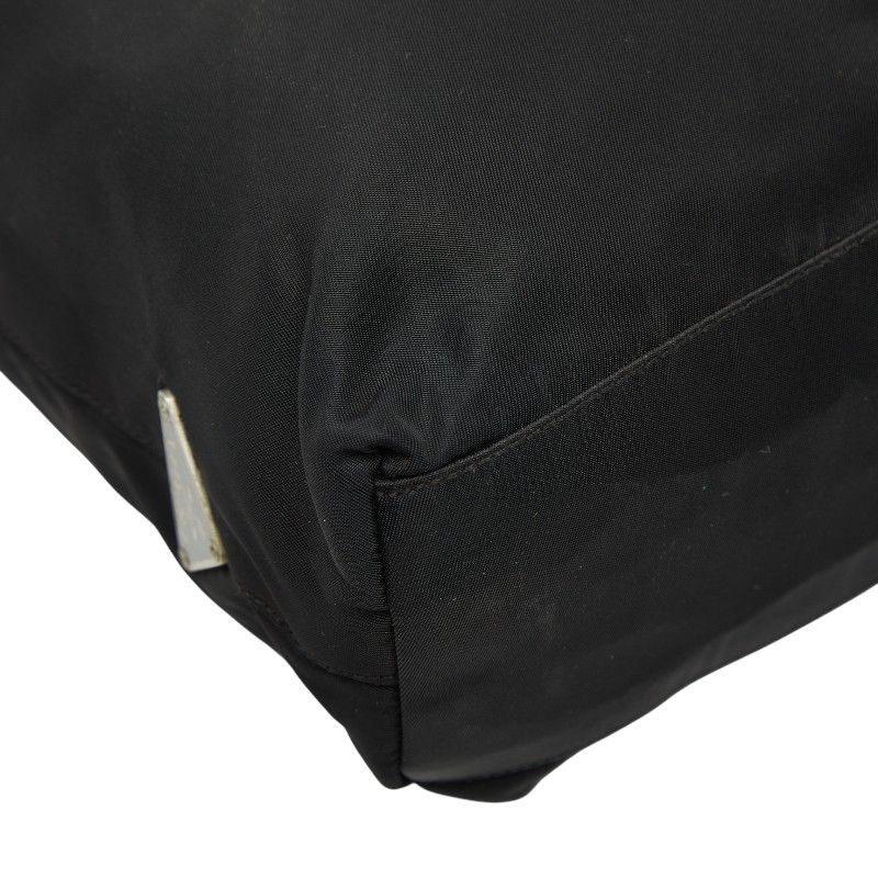 Prada Tote Black Nylon Plastic