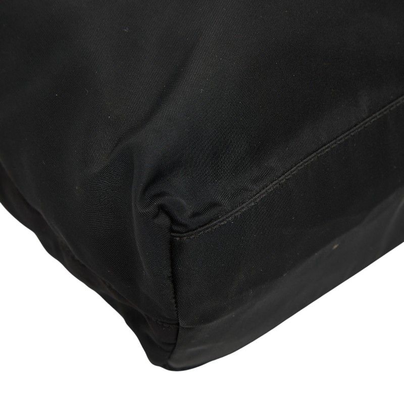 Prada Tote Black Nylon Plastic