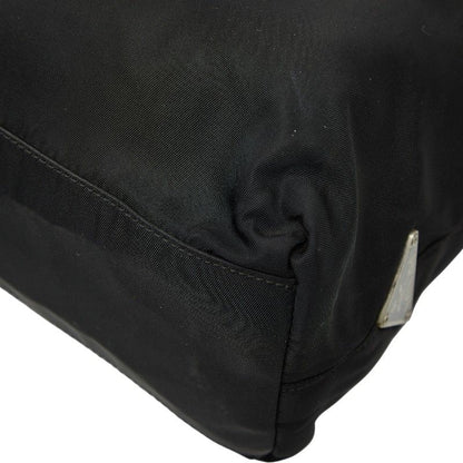 Prada Tote Black Nylon Plastic