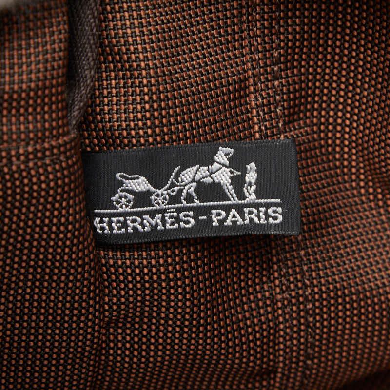 Hermes Her Line Tote MM Brown Canvas