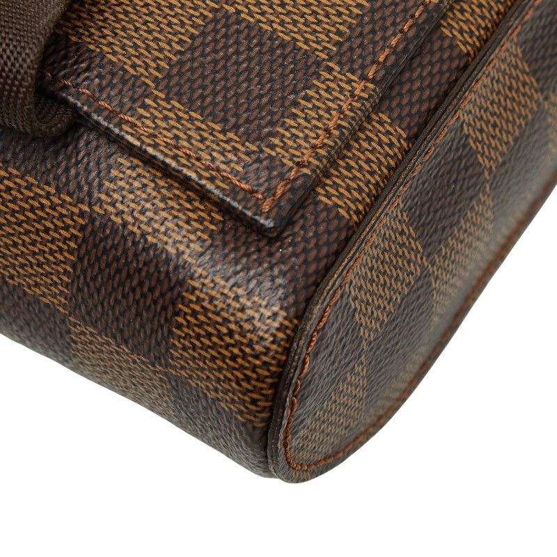 Louis Vuitton Damier Geronimos Body Bag Brown Leather