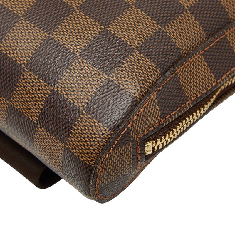 Louis Vuitton Damier Geronimos Body Bag Brown Leather