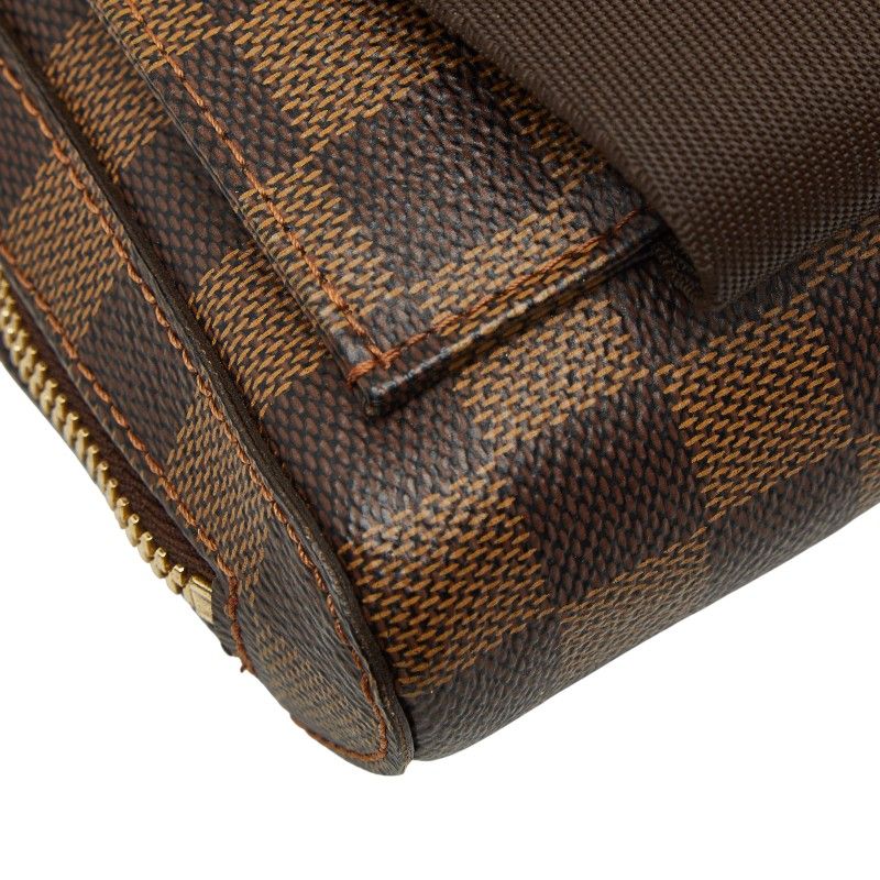 Louis Vuitton Damier Geronimos Body Bag Brown Leather