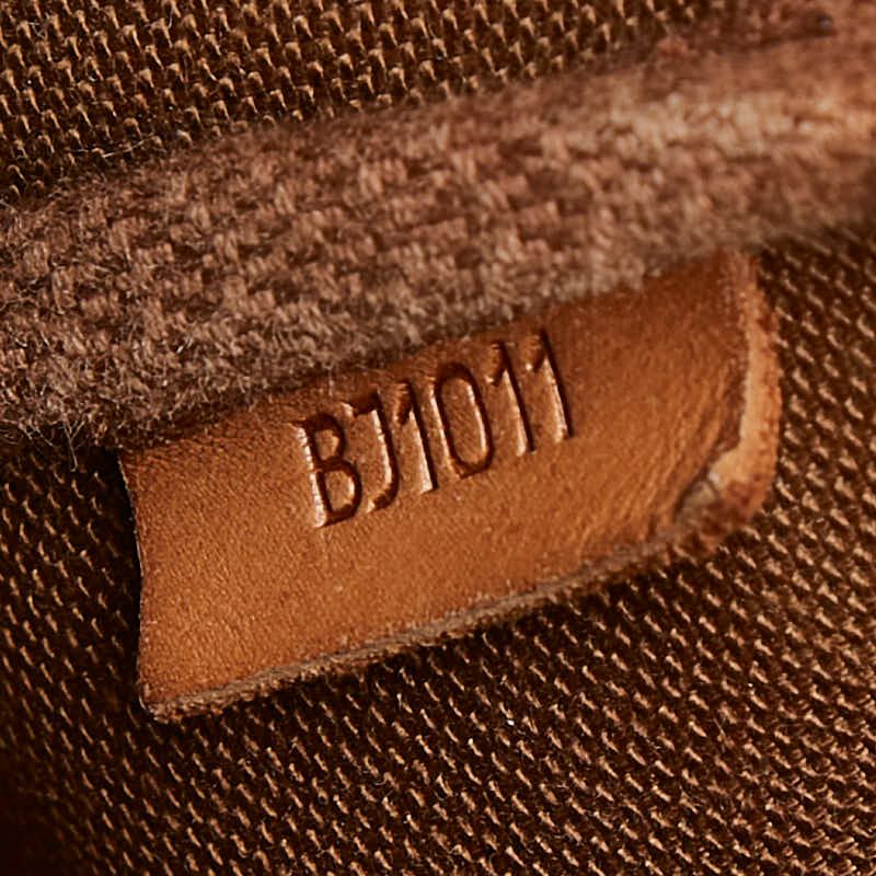 Louis Vuitton Monogram Pochette Accessoire Handbag Brown Leather