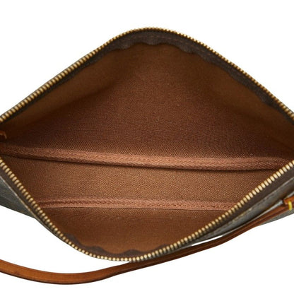 Louis Vuitton Monogram Pochette Accessoire Handbag Brown Leather