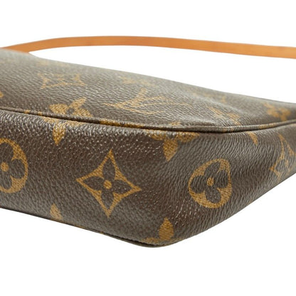Louis Vuitton Monogram Pochette Accessoire Handbag Brown Leather