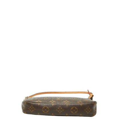 Louis Vuitton Monogram Pochette Accessoire Handbag Brown Leather