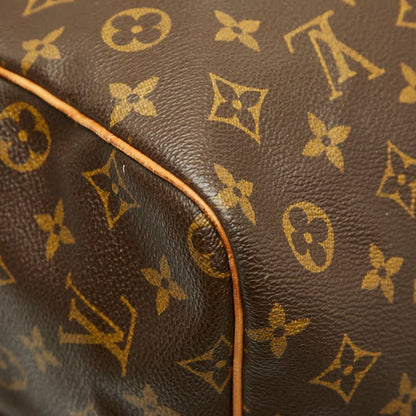 Louis Vuitton Monogram Keepall Bandouliere 60 Boston Bag Brown Leather
