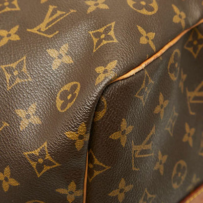 Louis Vuitton Monogram Keepall Bandouliere 60 Boston Bag Brown Leather