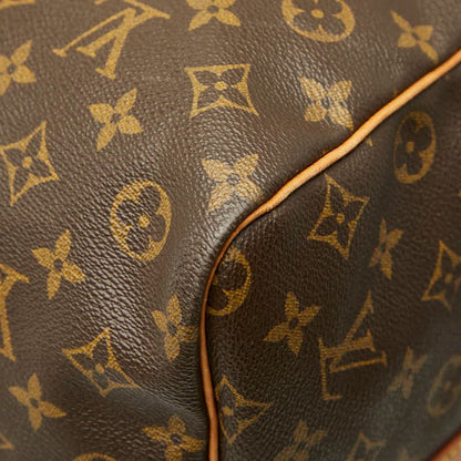 Louis Vuitton Monogram Keepall Bandouliere 60 Boston Bag Brown Leather