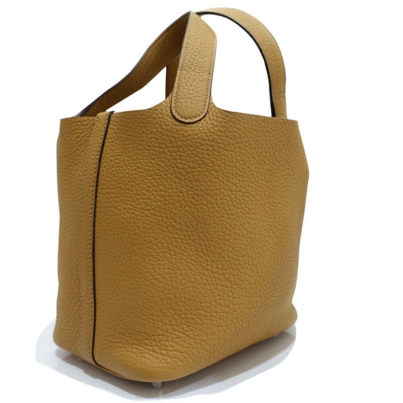Hermes Picotin Lock PM Handbag Manufactured in Biscuit