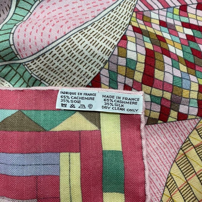 Hermes Carre Geant 140 Large Shawl Patchwork Horse Cashmere
