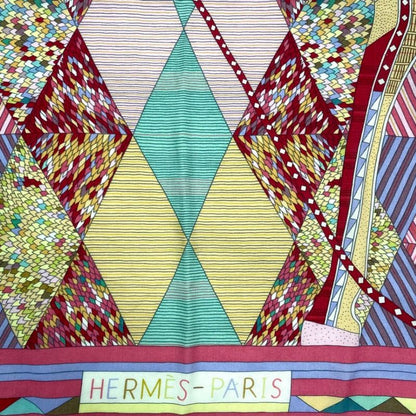 Hermes Carre Geant 140 Large Shawl Patchwork Horse Cashmere