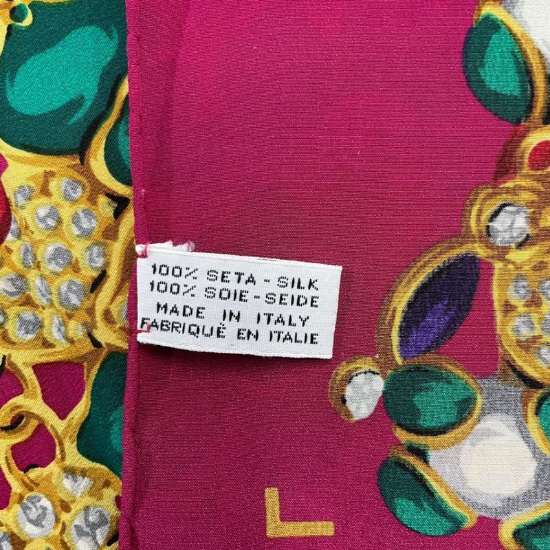 Chanel Silk Extra Large Scarf Pattern Pink