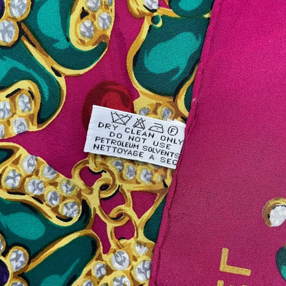 Chanel Silk Extra Large Scarf Pattern Pink