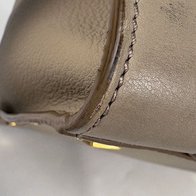 Celine Small Square Luggage Phantom Tote Leather Beige