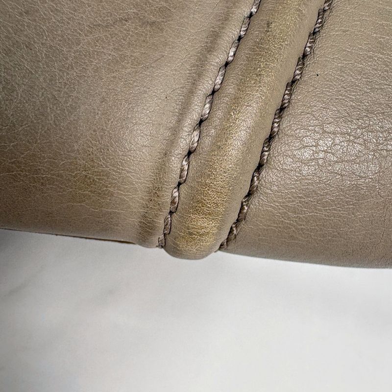 Celine Small Square Luggage Phantom Tote Leather Beige