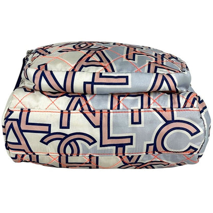 Chanel CC Logo Sac Quilted Neon Backpack Nylon Blue