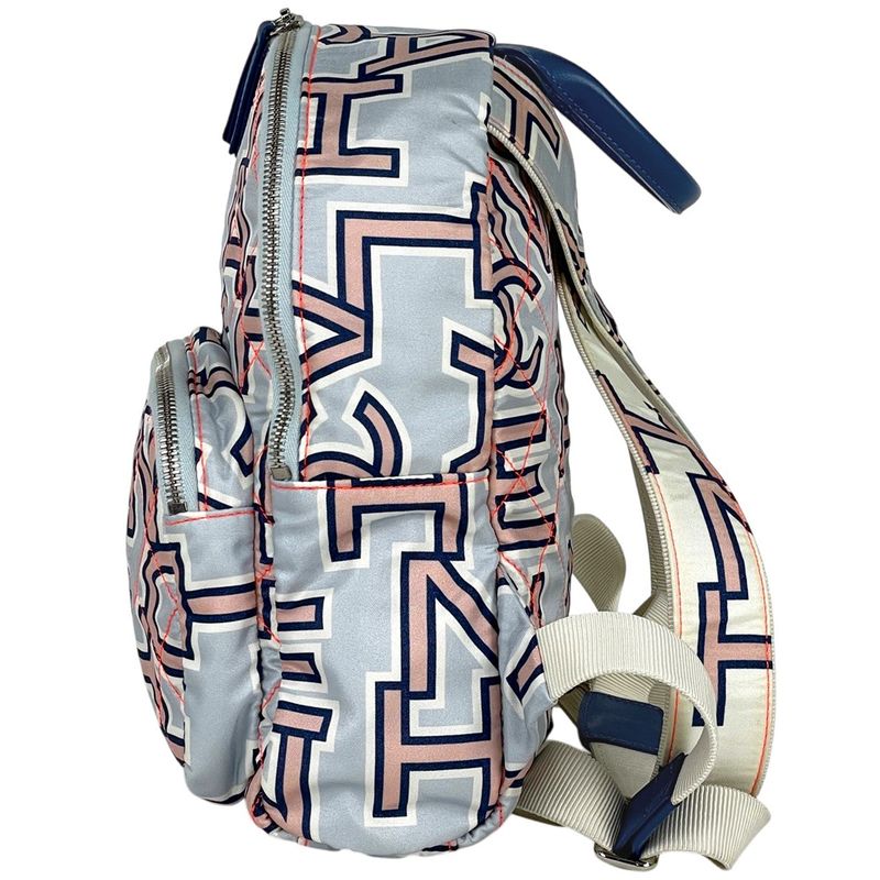 Chanel CC Logo Sac Quilted Neon Backpack Nylon Blue