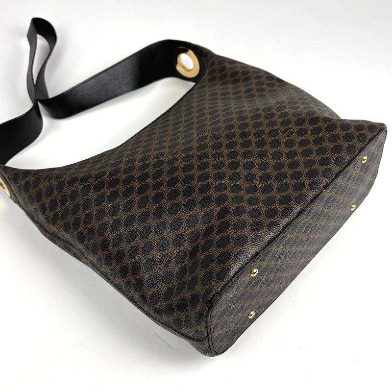 Celine Macadam Pattern Shoulder Bag One Circle Logo