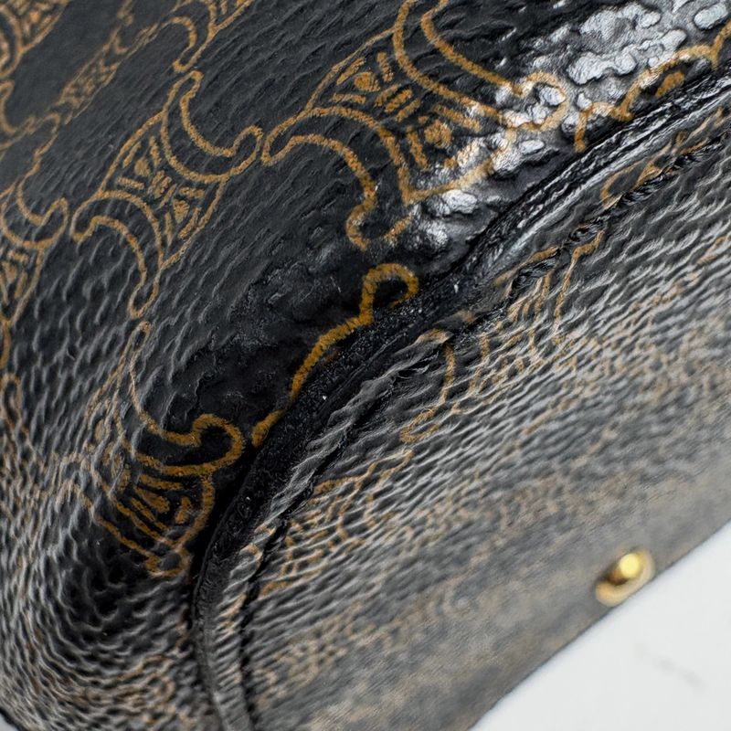 Celine Macadam Pattern Shoulder Bag One Circle Logo
