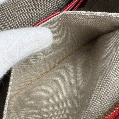 Gucci Micro Guccissima Shoulder Bag GG Pattern Leather Red