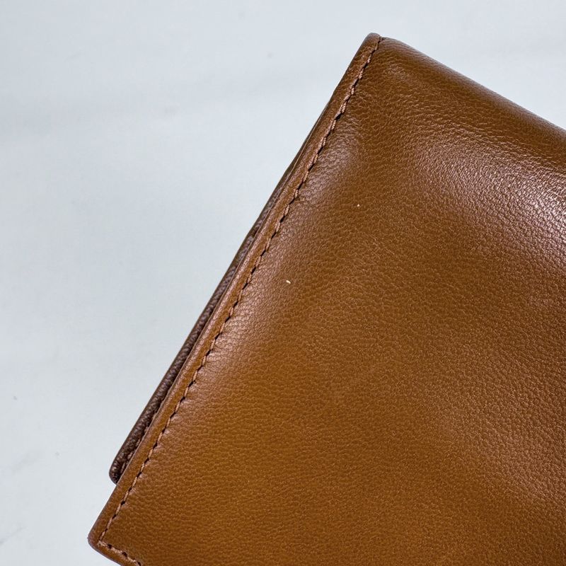 Loewe Anagram Long Wallet Bifold Leather Brown