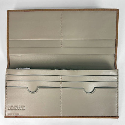 Loewe Anagram Long Wallet Bifold Leather Brown