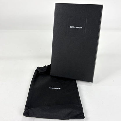 Saint Laurent Logo Bifold Long Wallet Billfold Coin Purse Leather