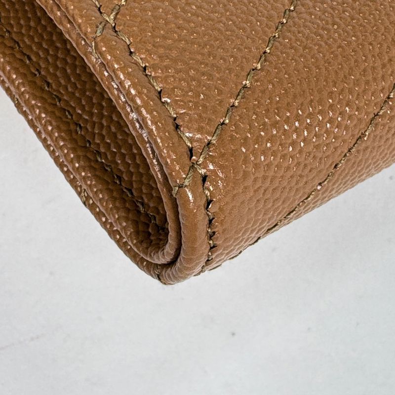 Saint Laurent Logo Bifold Long Wallet Billfold Coin Purse Leather