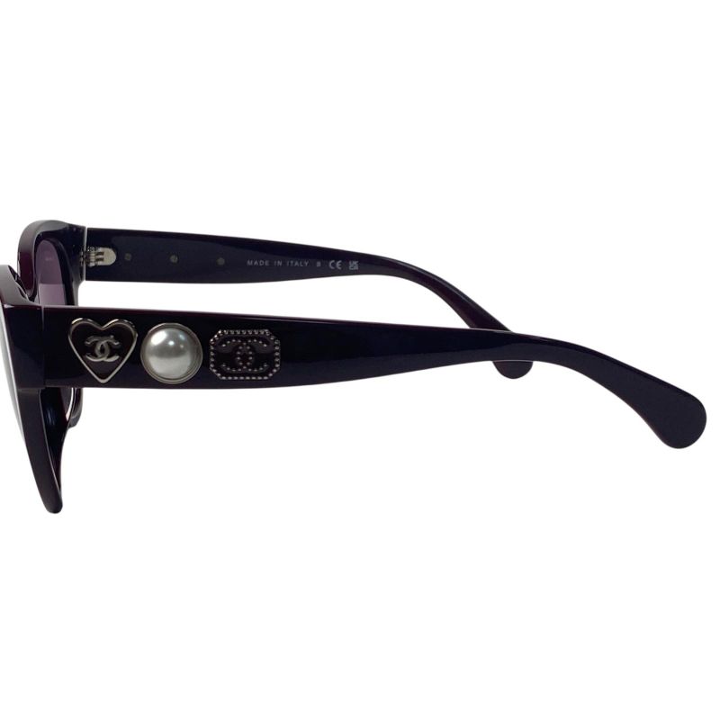 Chanel Faux Pearl CC Logo Sunglasses 56
