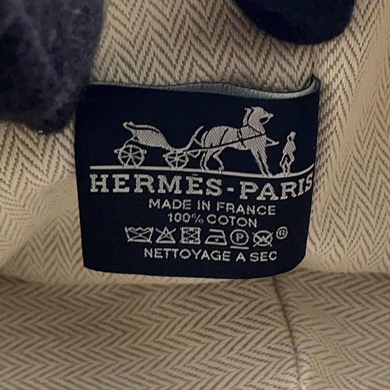 Hermes Pouch Bric-a-Brac PM Pavillon Marine Silver Canvas