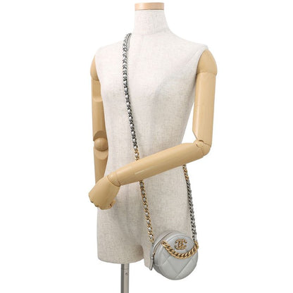 Chanel Chain Shoulder Bag 19 CC Logo Lambskin
