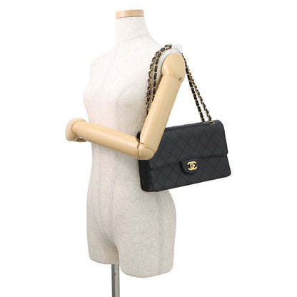 Chanel Chain Shoulder Bag Quilted CC Logo Single Flap Caviar Leather