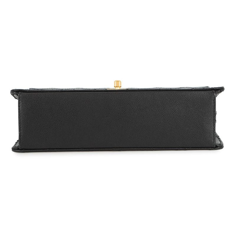 Chanel Chain Shoulder Bag Quilted CC Logo Single Flap Caviar Leather