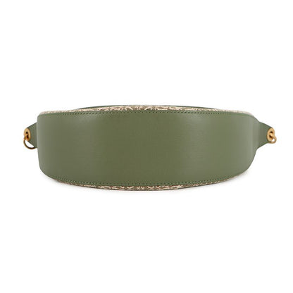 Loewe Shoulder Bag Luna Jacquard Leather Avocado Green