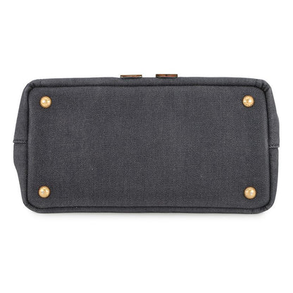 Prada Tote Canapa Robot Canvas 2-Way Navy - Multicolor