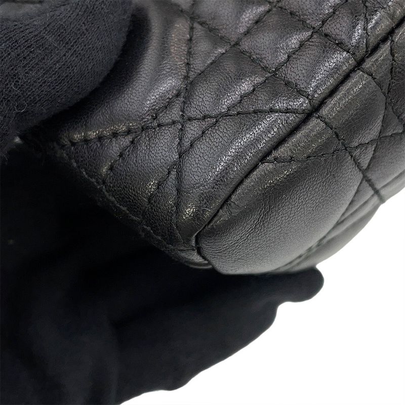 Dior Handbag Lady Dior Cannage Leather 2-Way Black