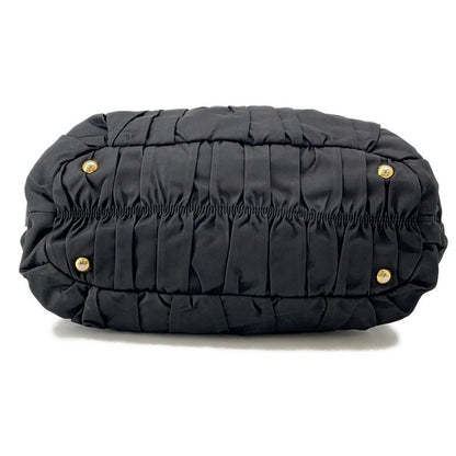 Prada Tote Gathered Nylon 2-Way Black