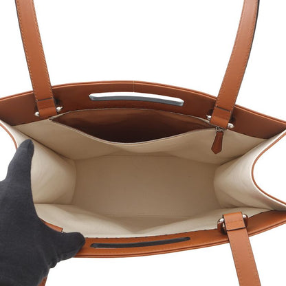 Fendi Tote Shopping Shoulder Bag Brown White